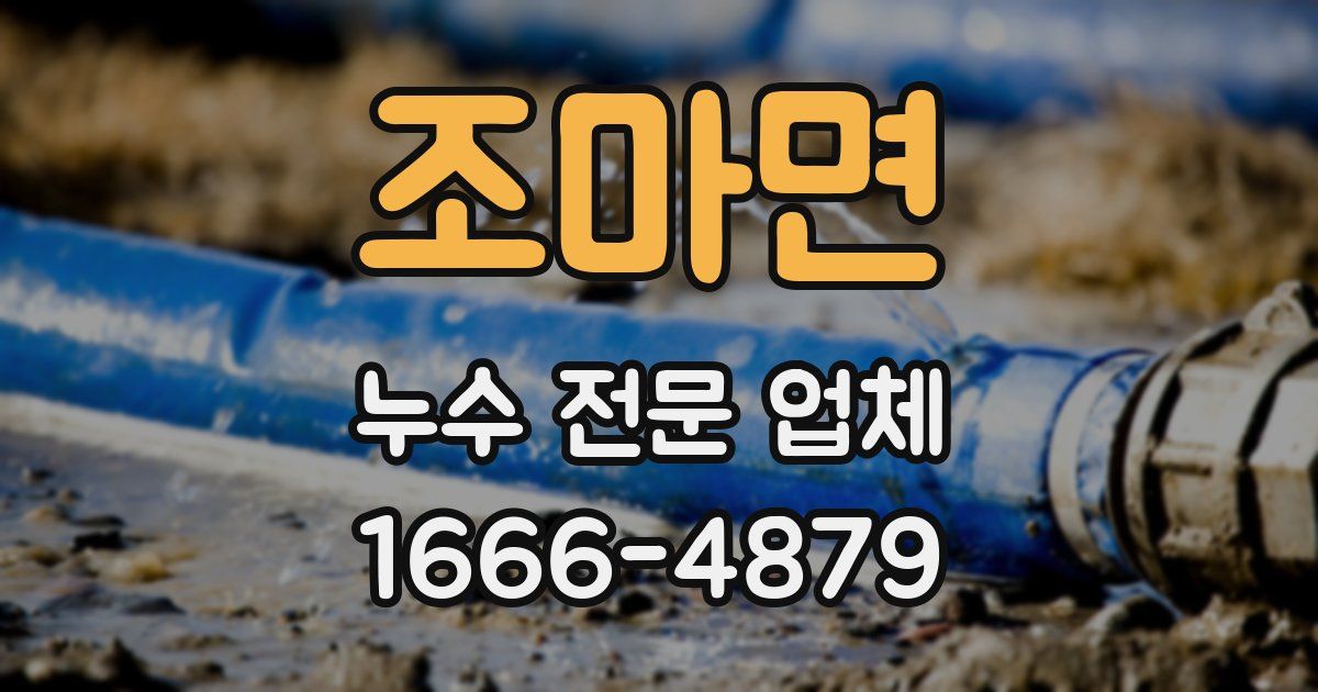 조마면 누수 전문 업체