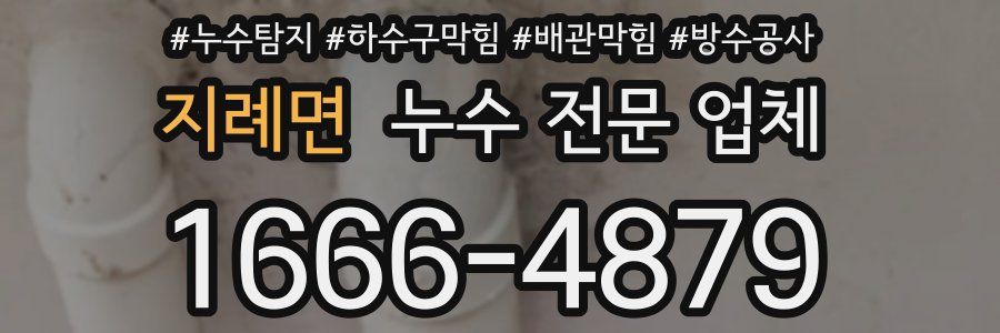 지례면 누수 전문 업체