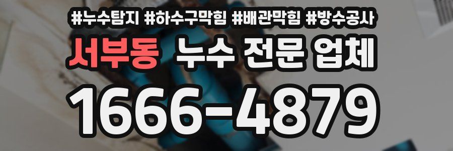 서부동 누수 전문 업체