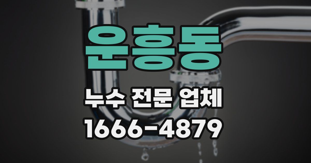 운흥동 누수 전문 업체