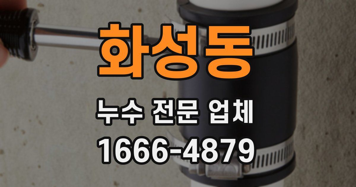 화성동 누수 전문 업체