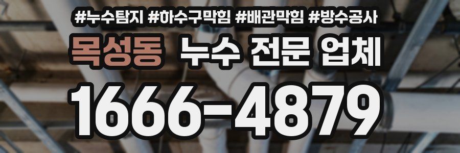 목성동 누수 전문 업체