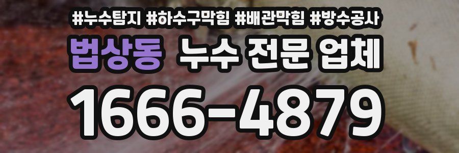 법상동 누수 전문 업체