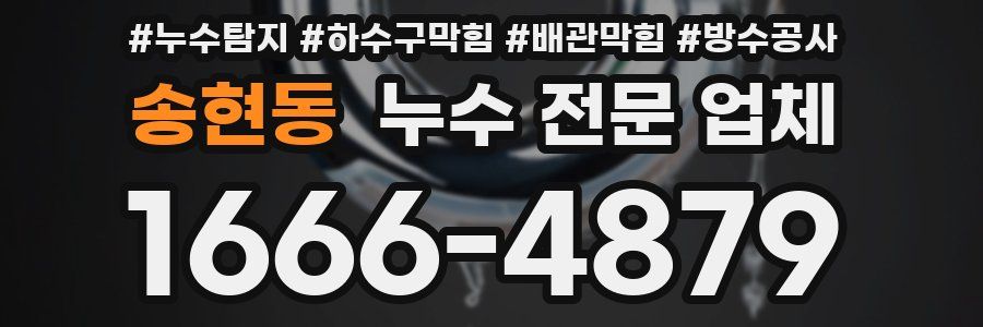송현동 누수 전문 업체