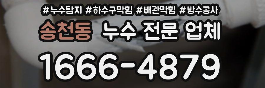 송천동 누수 전문 업체