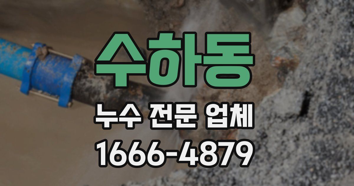 수하동 누수 전문 업체