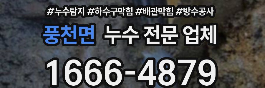 풍천면 누수 전문 업체