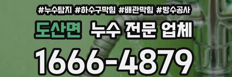 도산면 누수 전문 업체
