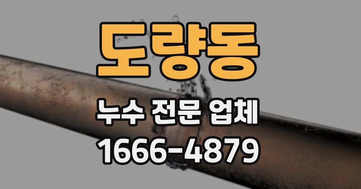 도량동 누수 전문 업체
