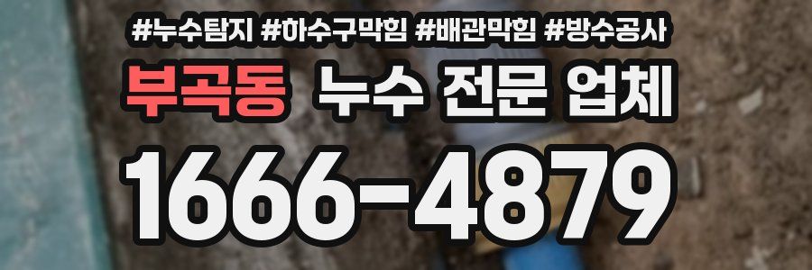 부곡동 누수 전문 업체