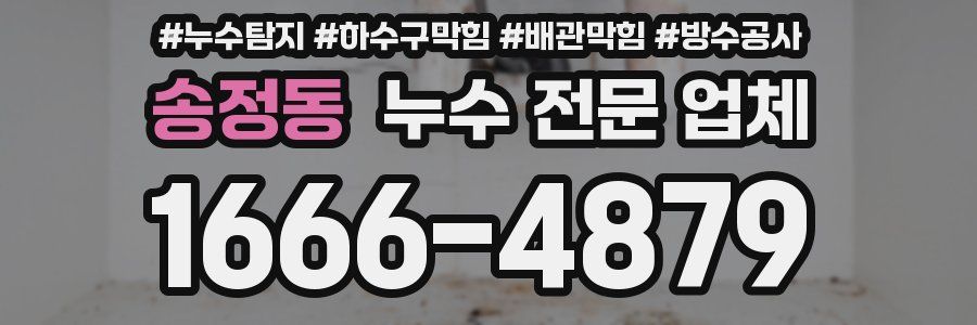 송정동 누수 전문 업체