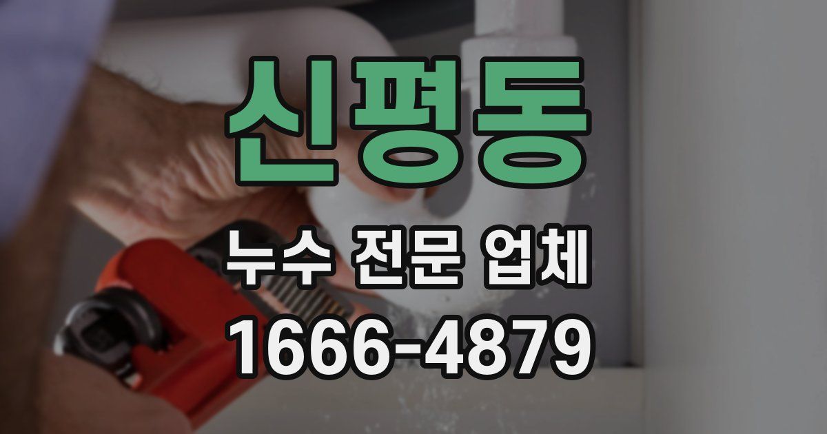 신평동 누수 전문 업체