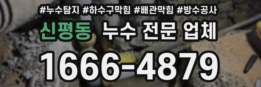 신평동 누수 전문 업체