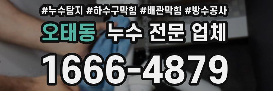 오태동 누수 전문 업체