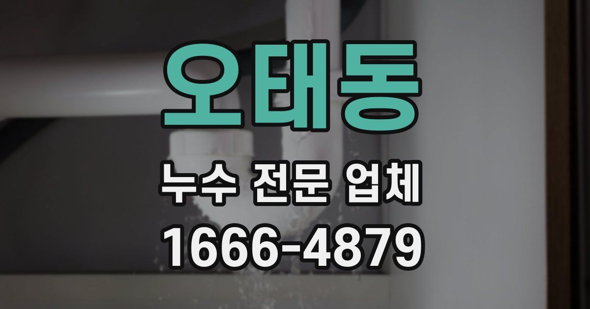 오태동 누수 전문 업체