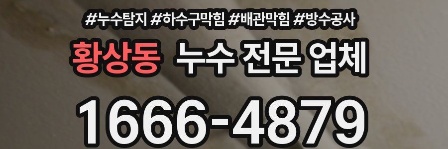 황상동 누수 전문 업체
