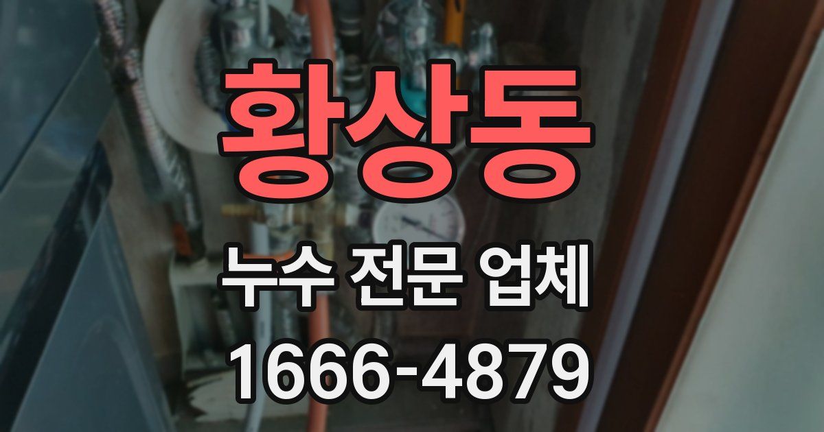 황상동 누수 전문 업체