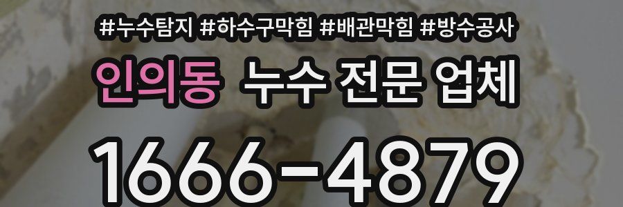 인의동 누수 전문 업체