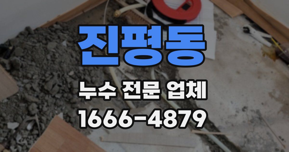 진평동 누수 전문 업체