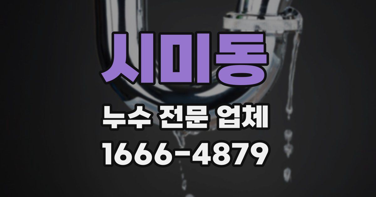 시미동 누수 전문 업체