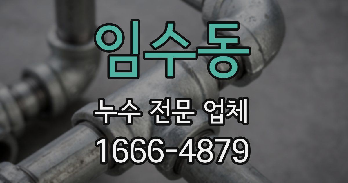 임수동 누수 전문 업체