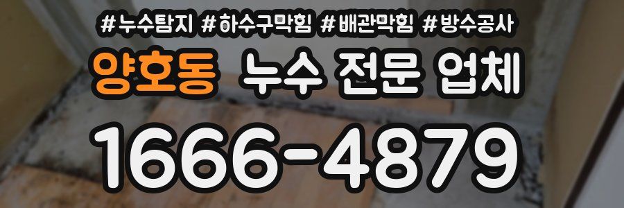 양호동 누수 전문 업체