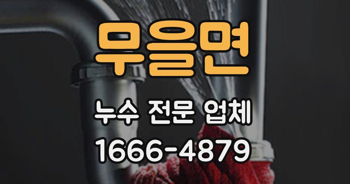 무을면 누수 전문 업체