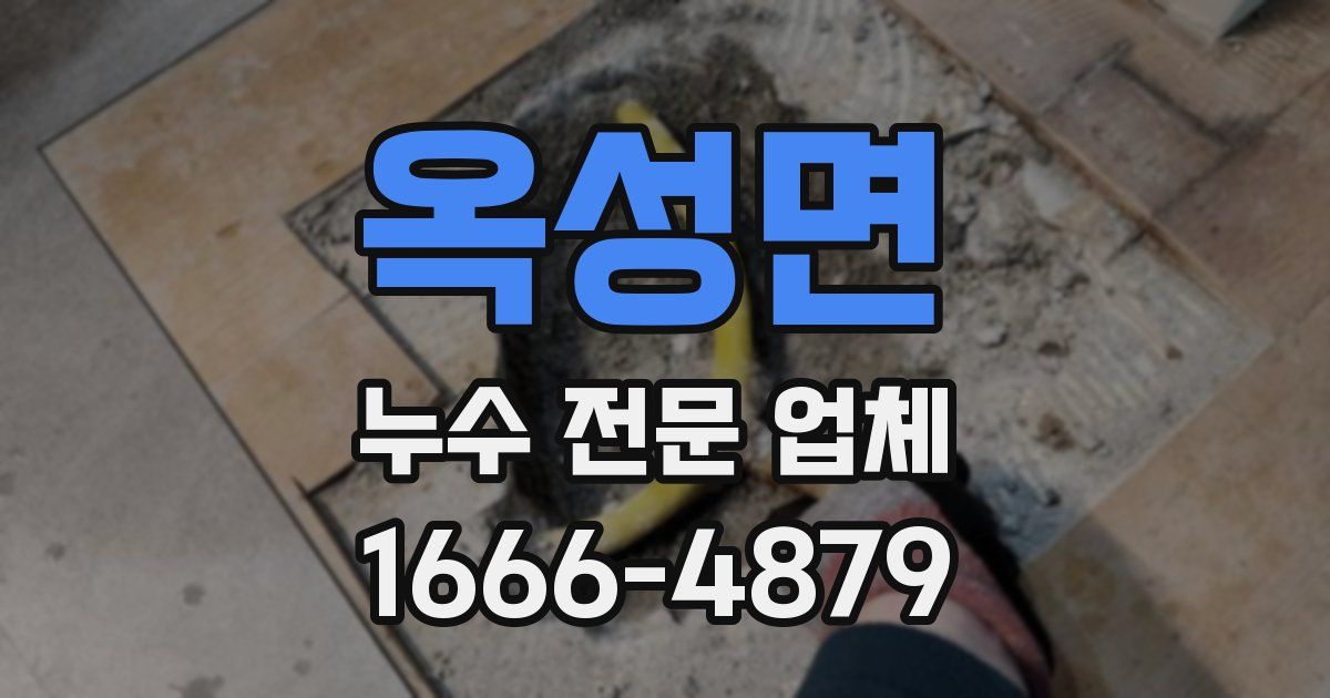 옥성면 누수 전문 업체