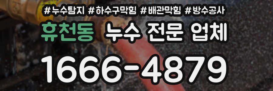 휴천동 누수 전문 업체