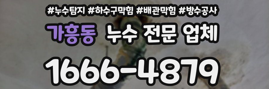 가흥동 누수 전문 업체