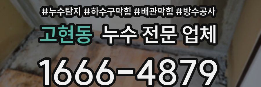 고현동 누수 전문 업체