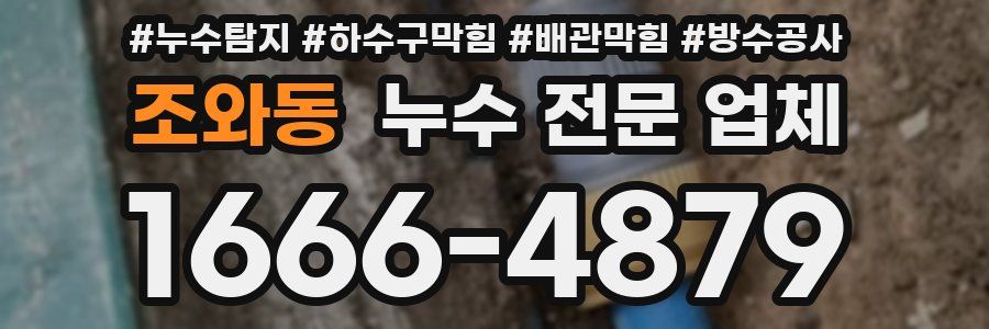 조와동 누수 전문 업체