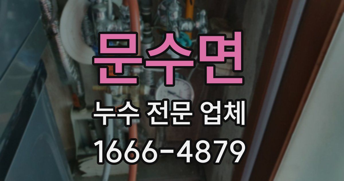 문수면 누수 전문 업체