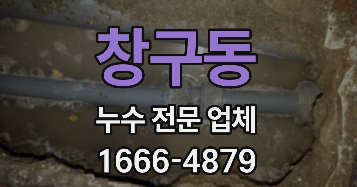 창구동 누수 전문 업체
