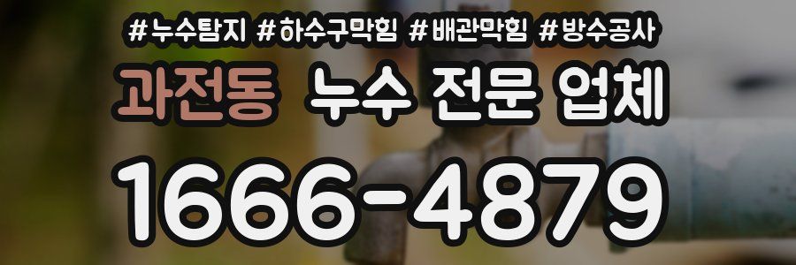 과전동 누수 전문 업체