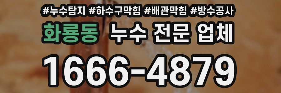 화룡동 누수 전문 업체