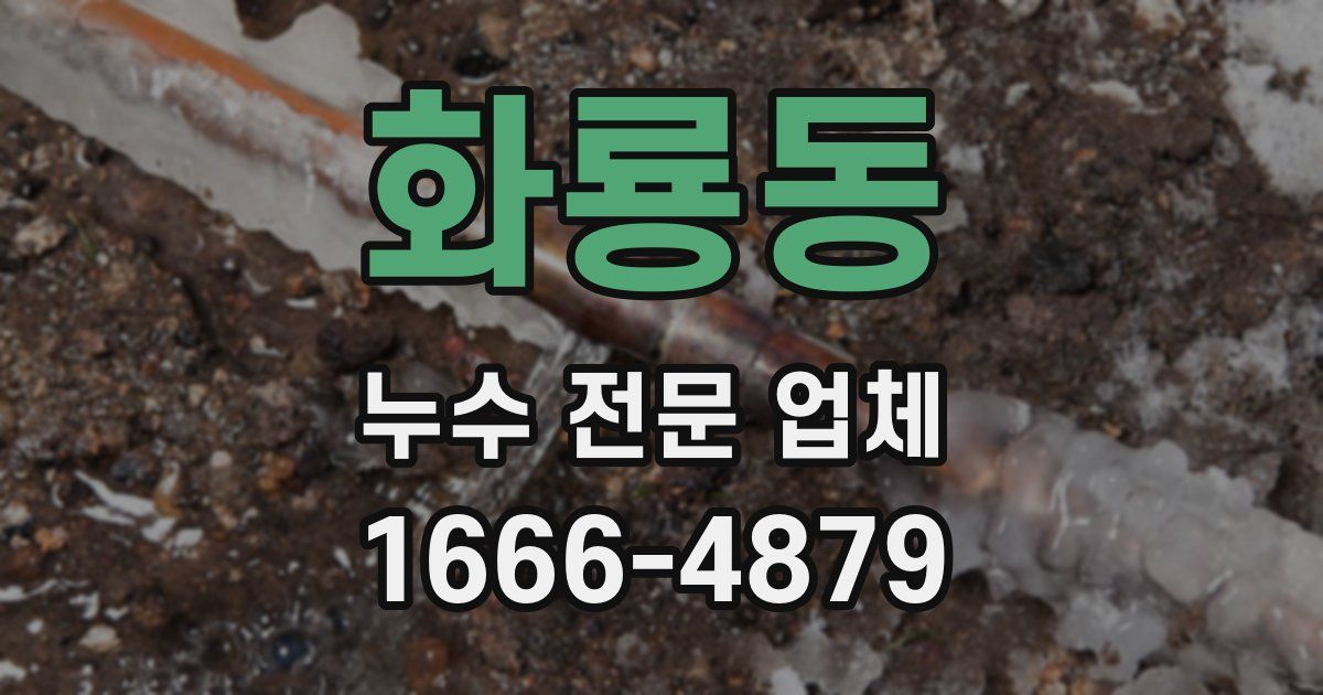 화룡동 누수 전문 업체