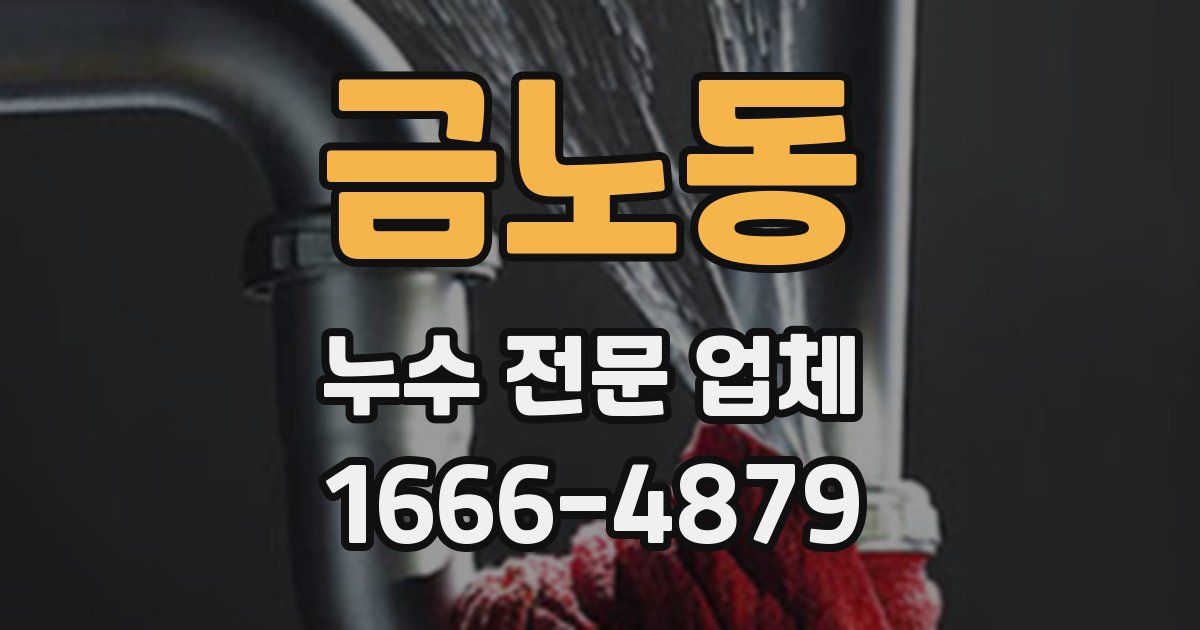 금노동 누수 전문 업체
