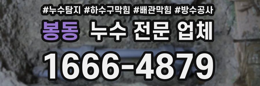 봉동 누수 전문 업체