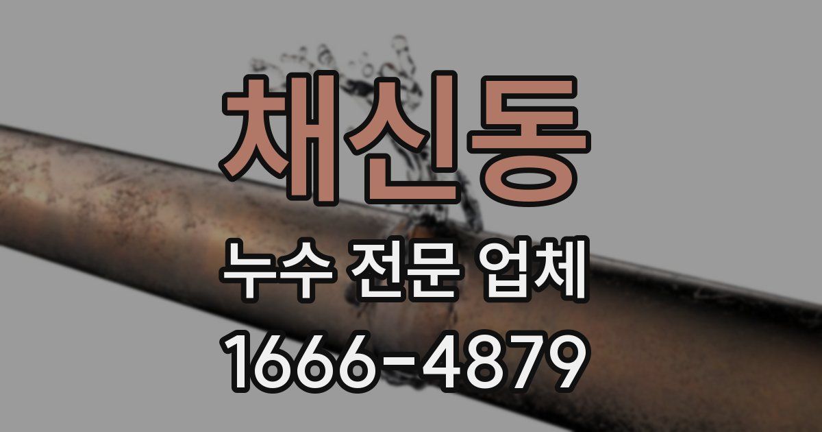 채신동 누수 전문 업체