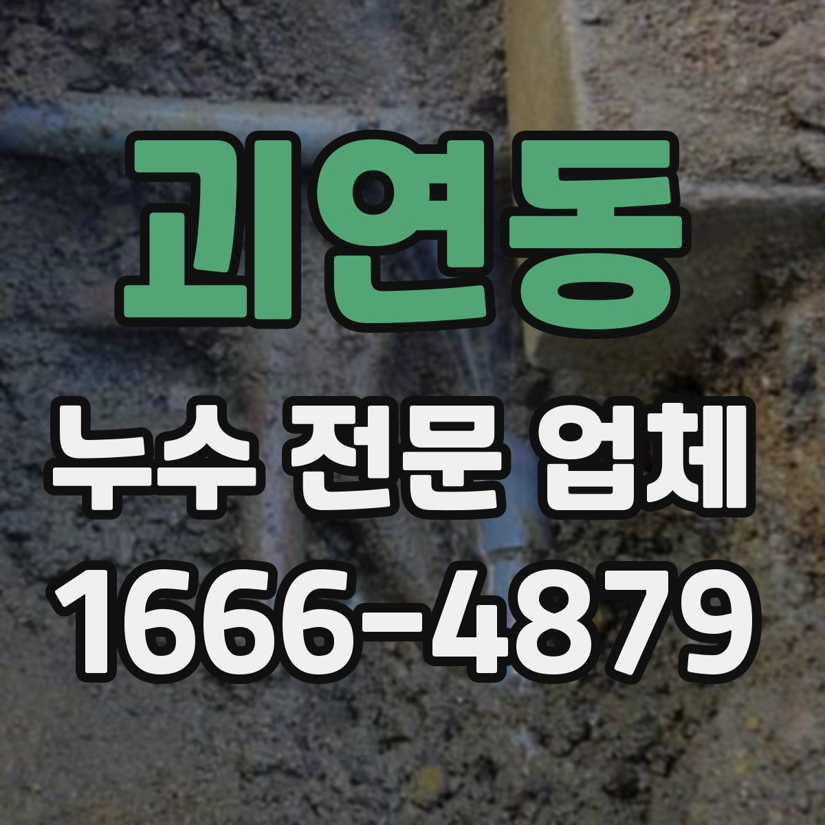 괴연동 누수 전문 업체