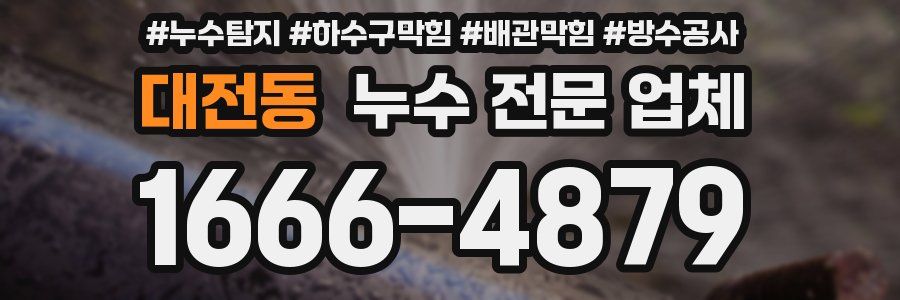 대전동 누수 전문 업체