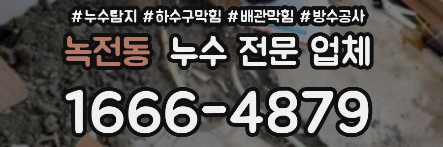 녹전동 누수 전문 업체