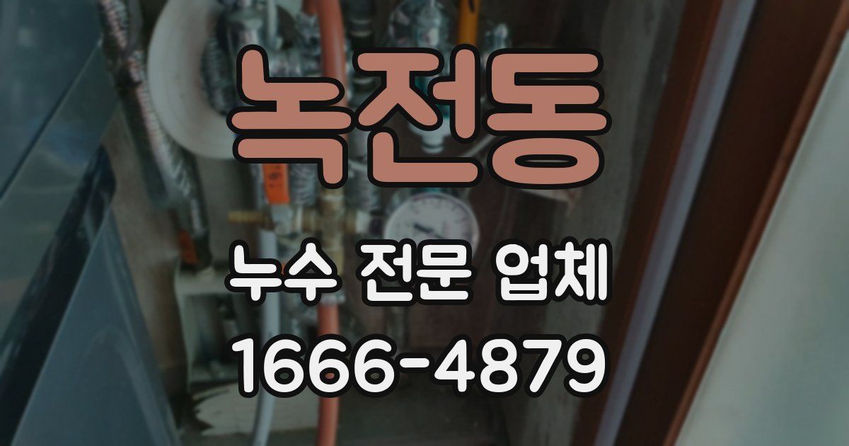 녹전동 누수 전문 업체