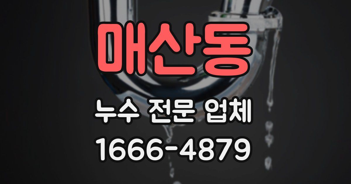 매산동 누수 전문 업체