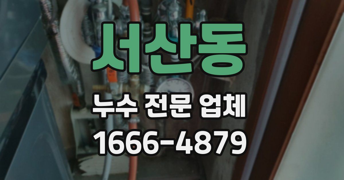 서산동 누수 전문 업체