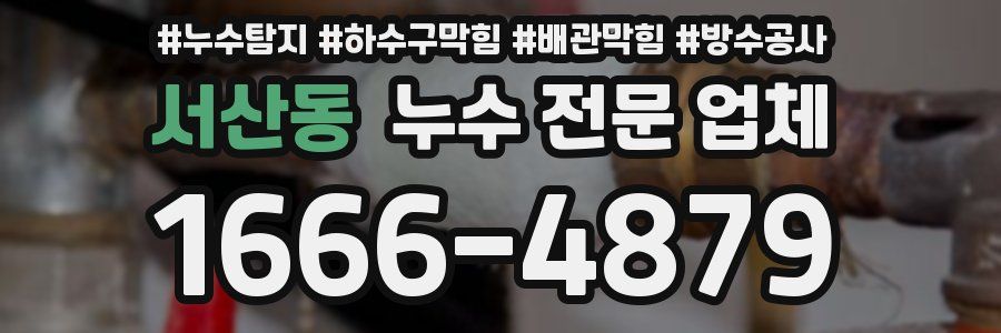 서산동 누수 전문 업체