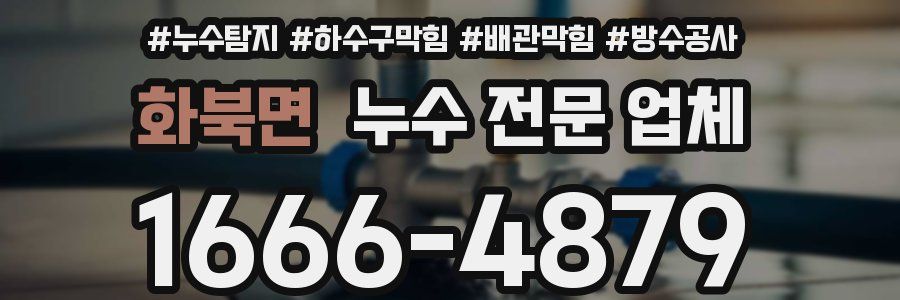 화북면 누수 전문 업체