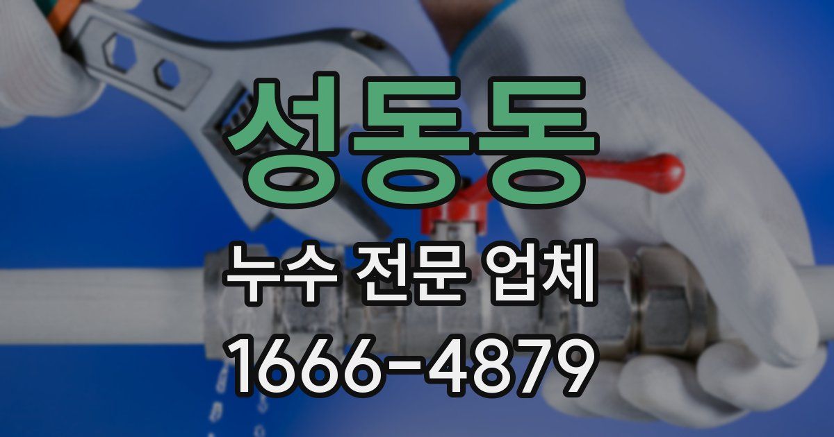 성동동 누수 전문 업체