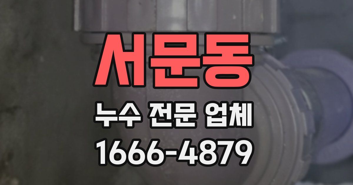 서문동 누수 전문 업체